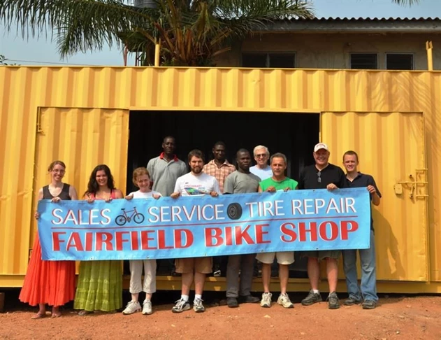 So happy to help with signage for West African Bike Repair Shop Mission creating jobs and fixing bicycles for residents of Accra, Ghana.  (Banner by Signs Now Cincinnati for MASTER Provisions, Florence, KY)