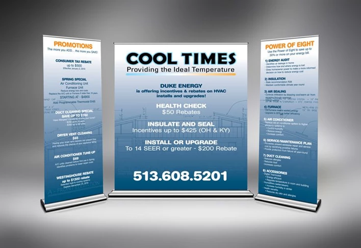Cool Times Pullup Banner Stands for Shows and Expos