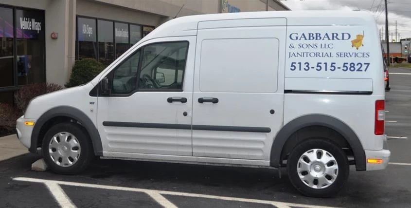 Create a moving business card with cut vinyl and digital vehicle graphics!  (Cut vinyl and digital vehicle graphic by Signs Now Cincinnati for Gabbard & Sons, LLC, Milford, OH)