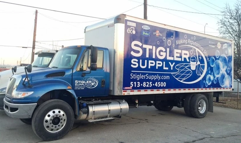 Refresh your fleet with digitally printed vehicle wraps!  (Graphic Design & Digitally Printed Vehicle Wrap by Signs Now Cincinnati for Stigler Supply, Cincinnati, OH)
