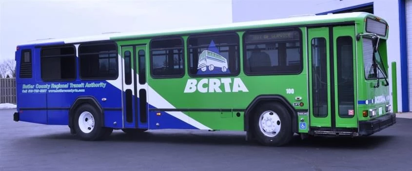 Delighted to provide graphic solutions for friends providing transportation solutions!  (Digital bus wraps by Signs Now Cincinnati for Butler County Regional Transit Authority, Hamilton, OH)