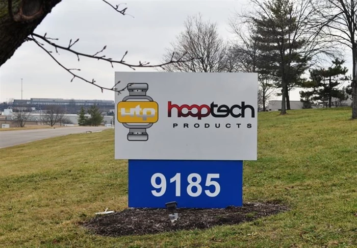 Helping clients find their way to your front door!  (Digitally printed monument sign by Signs Now Cincinnati for Hoop Tech Products, Fairfield, OH)