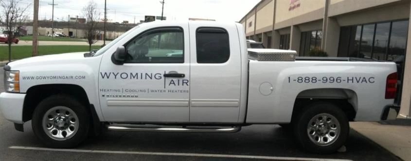 Get the word out... with custom vehicle graphics!  (Vehicle graphics by Signs Now Cincinnati for Wyoming Air, Cincinnati, OH)