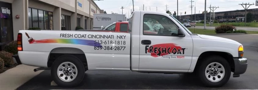 Give your vehicle a fresh look...with vehicle graphics!  (Vehicle graphics by Signs Now Cincinnati for Freshcoat Cincinnati & NKY).