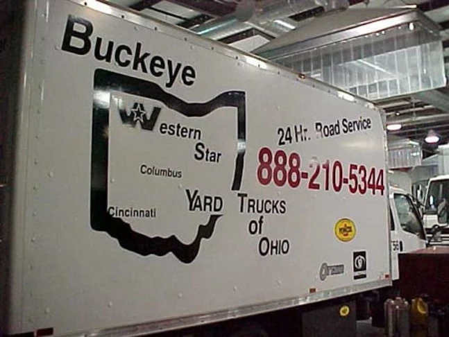 Graphics, lettering and decals for trailer