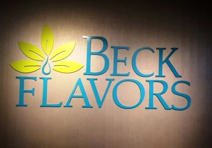 Enhance your reception area with a dimensional wall sign!  (Custom Dimensional Wall Logo by Signs Now Cincinnati for Beck Flavors, Loveland, OH)