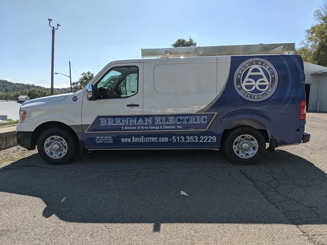 Partial Vehicle Wrap for Brennan Electric in Cincinnati