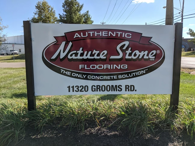 Post & Panel Sign for Nature Stone