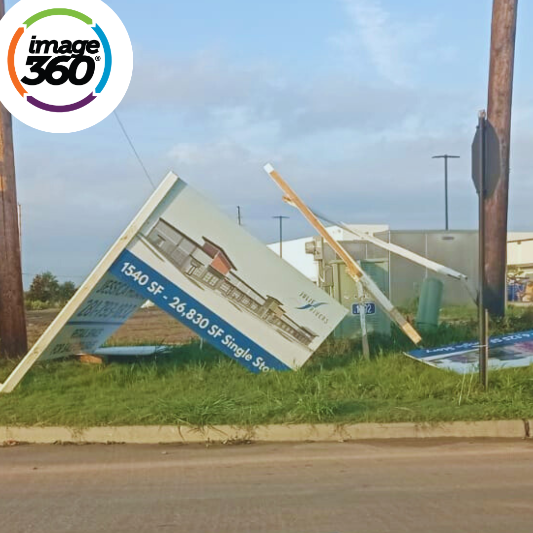 Image360 Katy Hurricane Sign Damage