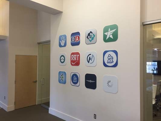 PVC Dimensional Logo App Prints for Engage Mobile in Kansas City, Missouri