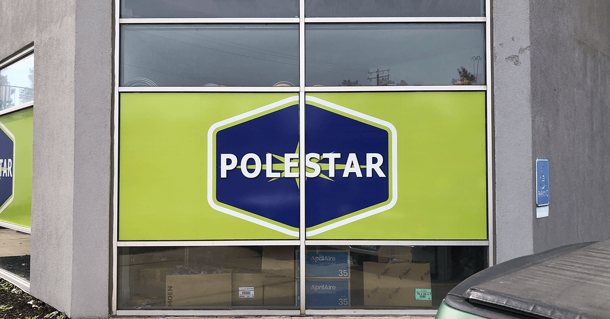 Translucent Window Vinyl on Lower Windows for Polestar location